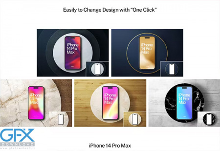 دانلود موکاپ آیفون 14 Pro با فرمت PSD لایه باز
