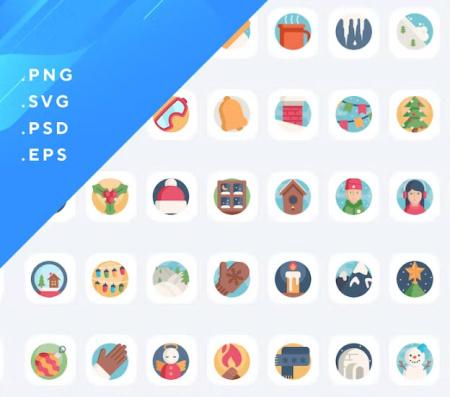 دانلود آیکون های زمستانی 50 Winter