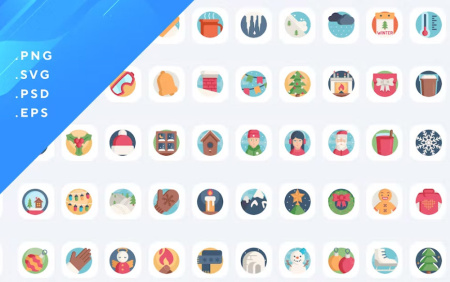 50 آیکون زمستانی 50 Winter