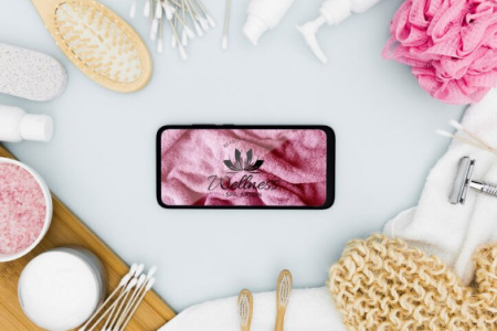 دانلود موکاپ سالن زیبایی Beauty salon mockup