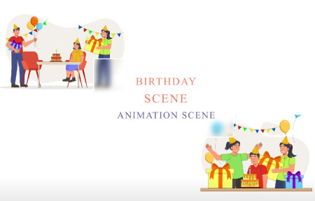 پروژه آماده افتر افکت موشن گرافیک انیمیشن تولد