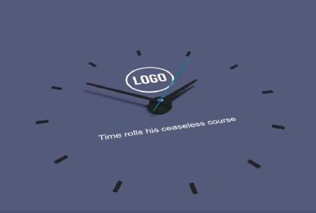 پروژه پریمیر نمایش لوگو ساعت دیواری Wall Clock Logo