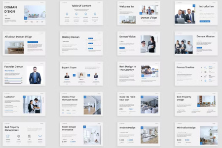نمونه اسلاید پاورپوینت برای دکوراسیون و طراحی داخلی