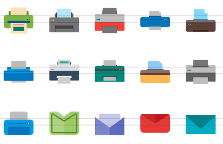 دانلود آیکون ایمیل و چاپگر Email icons