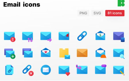 فایل لایه باز آیکون ایمیل Email icons