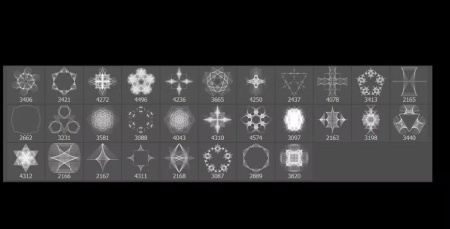 براش فتوشاپ اشکال هندسی 30 Fractal Shape