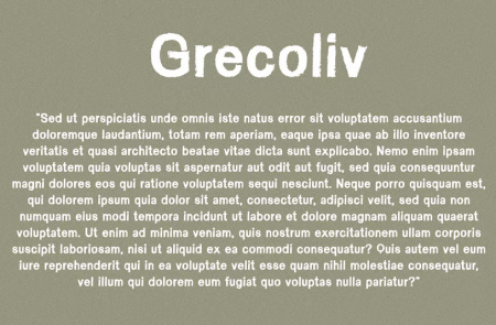 فونت انگلیسی براش Grecoliv