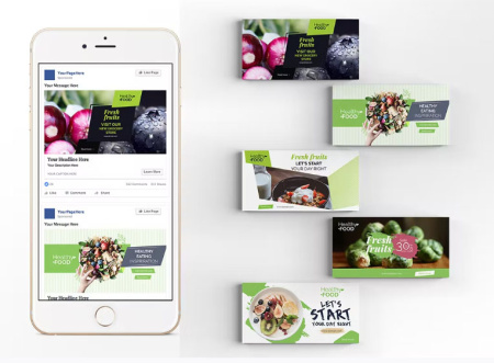 دانلود بنر لایه باز فیسبوک با موضوع غذای سالم