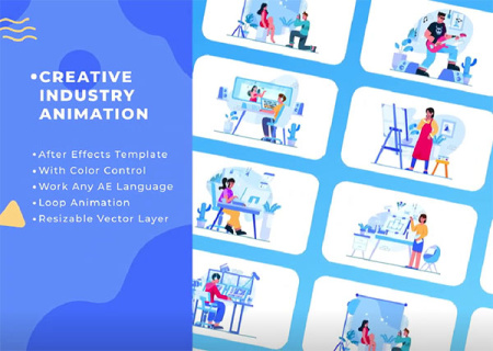 پروژه افتر افکت موشن گرافیک صنعت خلاق