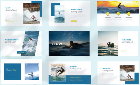 تم پاورپوینت موج‌سواری Leow Surfing