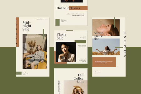 قالب لایه باز اینستاگرام مینیمال Nomuse Minimal