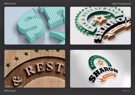 دانلود رایگان موکاپ لایه باز لوگو حرفه ای Pro Logo Mockup Set