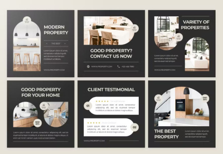 قالب املاک برای پست اینستاگرام Interior Property