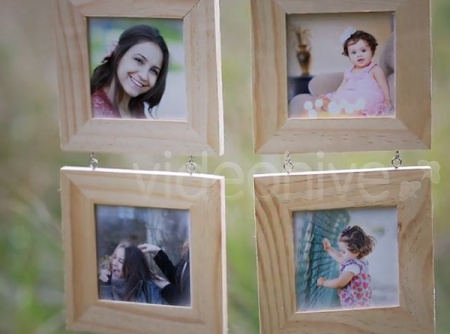 پروژه افتر افکت کلیپ عکس فضای باز Hanging Wood Frames Gallery