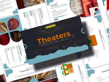 تم و قالب پاورپوینت تئاتر جدید و زیبا Theaters Powerpoint