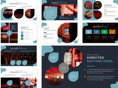 قالب پاورپوینت تئاتر جدید و زیبا Theaters Powerpoint