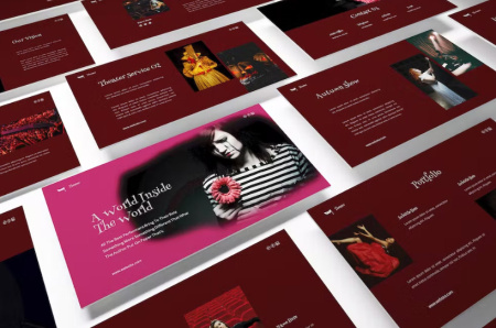 تم پاورپوینت تئاتر جدید و زیبا Theaters Powerpoint