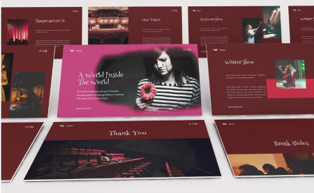 قالب پاورپوینت تئاتر جدید Theaters Powerpoint