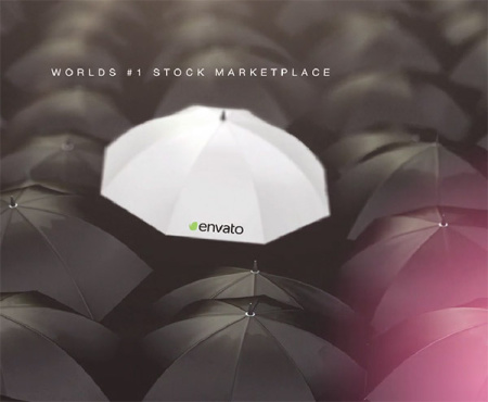 پروژه افتر افکت نمایش لوگو با چتر Be Unique Logo