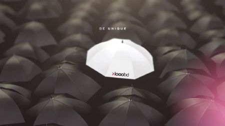 دانلود پروژه افتر افکت نمایش لوگو با چتر Be Unique Logo