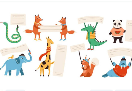 دانلود وکتور حیوانات کارتونی بامزه