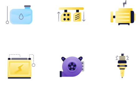 دانلود آیکون قطعات ماشین