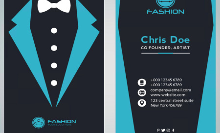 دانلود رایگان طرح لایه باز کارت ویزیت پوشاک مردانه