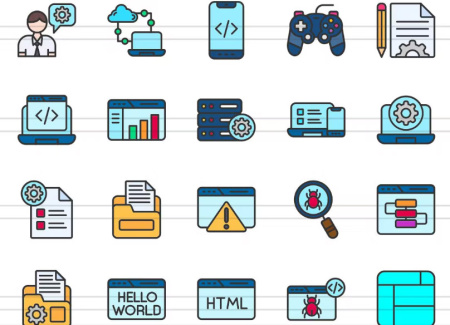 دانلود آیکون های توسعه اپلیکیشن