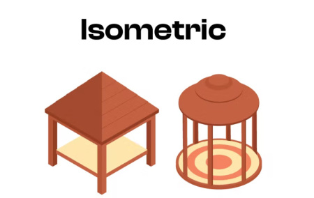 وکتور عناصر طراحی باغ