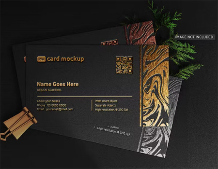 موکاپ کارت ویزیت طلاکوب