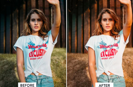 پریست طلایی رنگ فتوشاپ Golden Presets