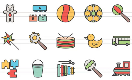 دانلود آیکون اسباب بازی 50 Kids Toys