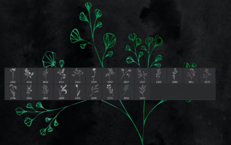 براش گل و بوته برای فتوشاپ Meadow