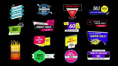 پروژه آماده پریمیر برچسب تخفیف قیمت