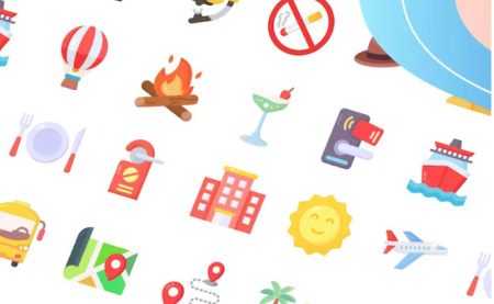 دانلود 30 آیکون سفر و تعطیلات Travel and Vacation