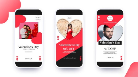 پروژه آماده افتر افکت ساخت کلیپ استوری اینستاگرام فروش ویژه روز ولنتاین