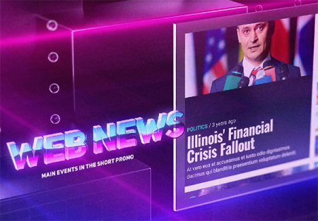 دانلود پروژه افتر افکت اخبار Web News Announce