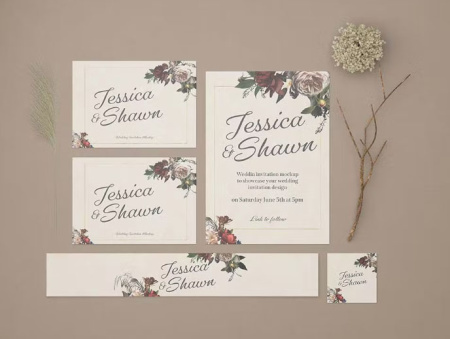 دانلود موکاپ لایه باز کارت عروسی