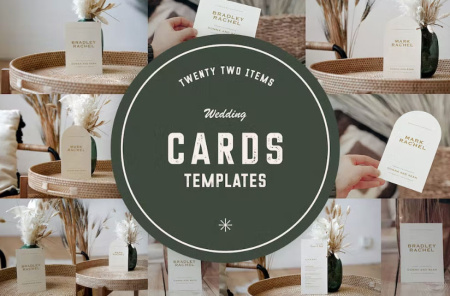 موکاپ کارت عروسی مینیمال