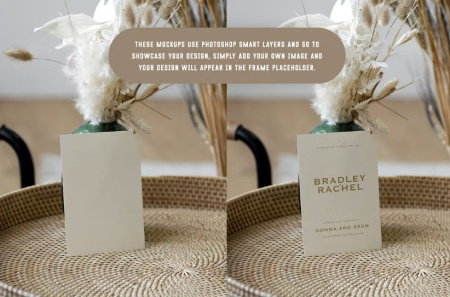 دانلود موکاپ کارت عروسی مینیمال