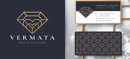 طرح لایه باز کارت ویزیت جواهری