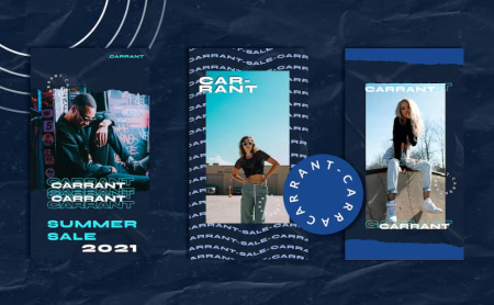 دانلود قالب پست و استوری اینستاگرام CARRANT