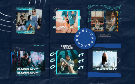 قالب پست و استوری اینستاگرام CARRANT