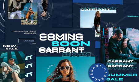 قالب لایه باز پست اینستاگرام CARRANT