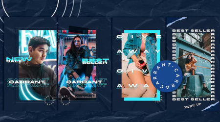 قالب لایه باز استوری اینستاگرام CARRANT