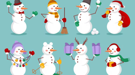 وکتور ادم برفی لایه باز