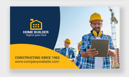 نمونه کارت ویزیت پیمانکاری ساختمان   Construction business card