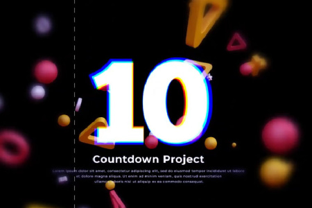 پروژه افتر افکت شمارش معکوس رنگارنگ Countdown