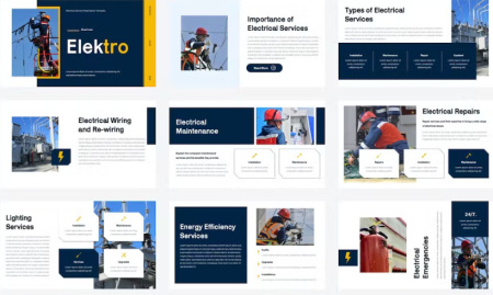 دانلود تم پاورپوینت برای رشته برق