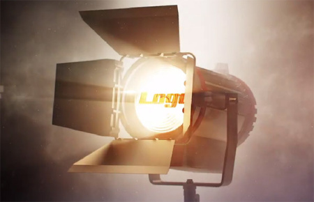 پروژه افتر افکت لوگو با نورپردازی صحنه Film Light Logo